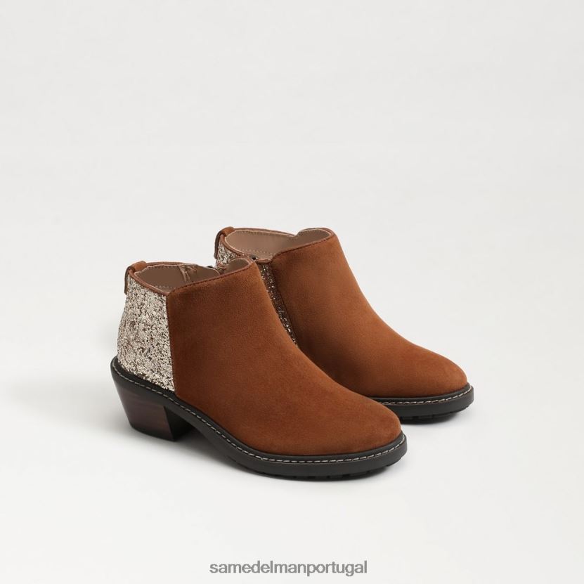 Sam Edelman fronteira marrom crianças bota de tornozelo calçados X8JV0P1004