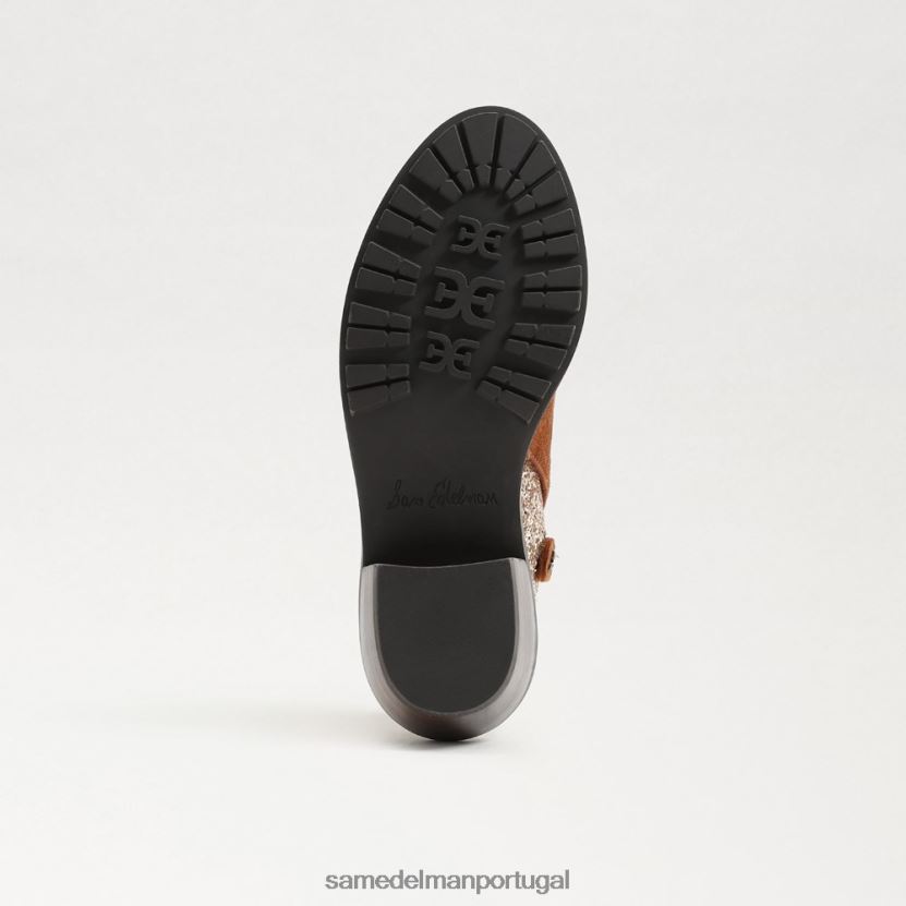 Sam Edelman fronteira marrom crianças bota de tornozelo calçados X8JV0P1004