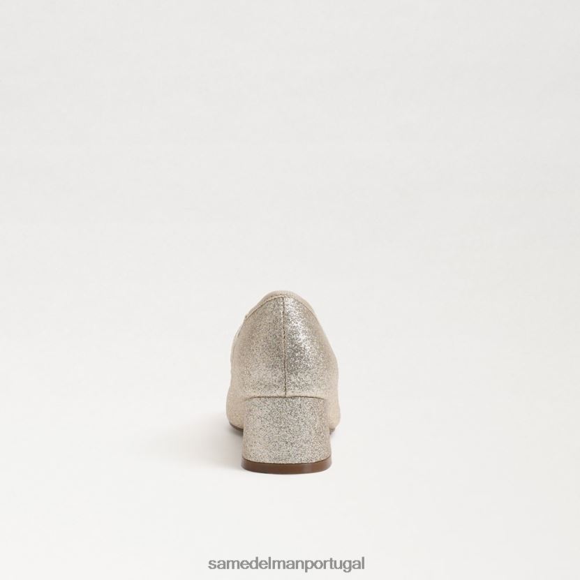 Sam Edelman folha de ouro crianças tyra mary jane salto bloco calçados X8JV0P980