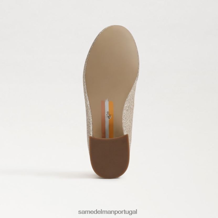 Sam Edelman folha de ouro crianças tyra mary jane salto bloco calçados X8JV0P980