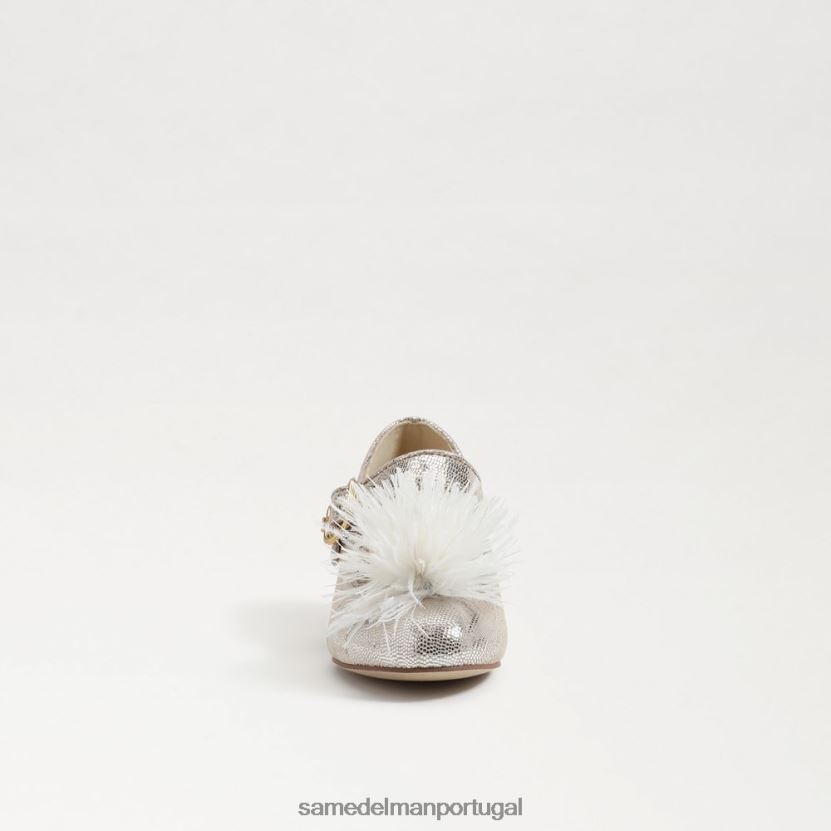 Sam Edelman prata suave crianças talia salto bloco mary jane calçados X8JV0P1047