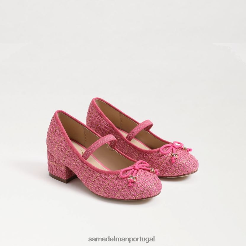 Sam Edelman rosa rosa crianças tyra mary jane salto bloco calçados X8JV0P977