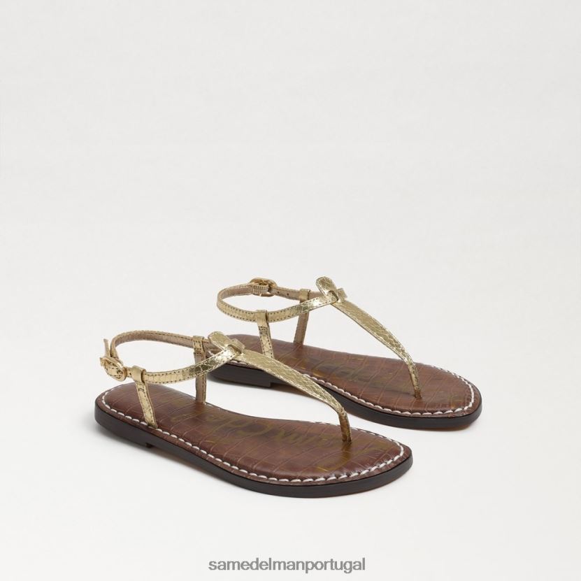 Sam Edelman boa dourada metálica crianças sandália tanga gigi calçados X8JV0P936