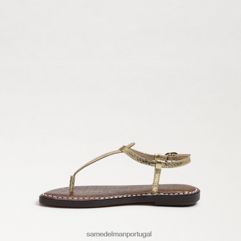 Sam Edelman boa dourada metálica crianças sandália tanga gigi calçados X8JV0P936