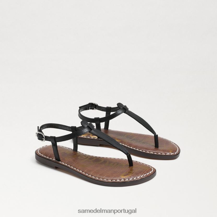 Sam Edelman couro preto crianças sandália tanga gigi calçados X8JV0P939