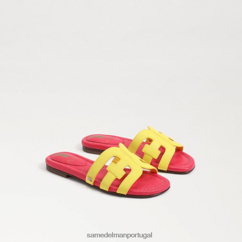 Sam Edelman mimosa amarelo/ultra fuscia crianças sandália bay slide calçados X8JV0P886