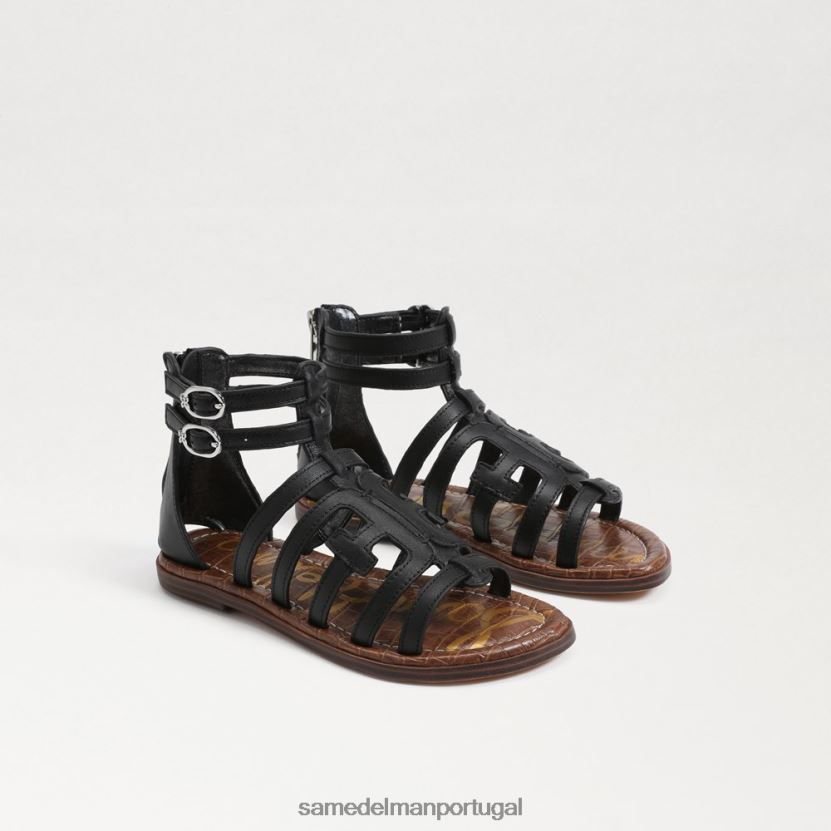 Sam Edelman preto crianças sandália gladiadora ginnie calçados X8JV0P1031