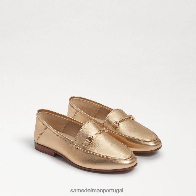 Sam Edelman couro folha de ouro crianças loraine mocassim calçados X8JV0P902