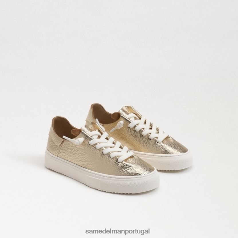 Sam Edelman folha de ouro crianças tênis com cadarço de papoula calçados X8JV0P925
