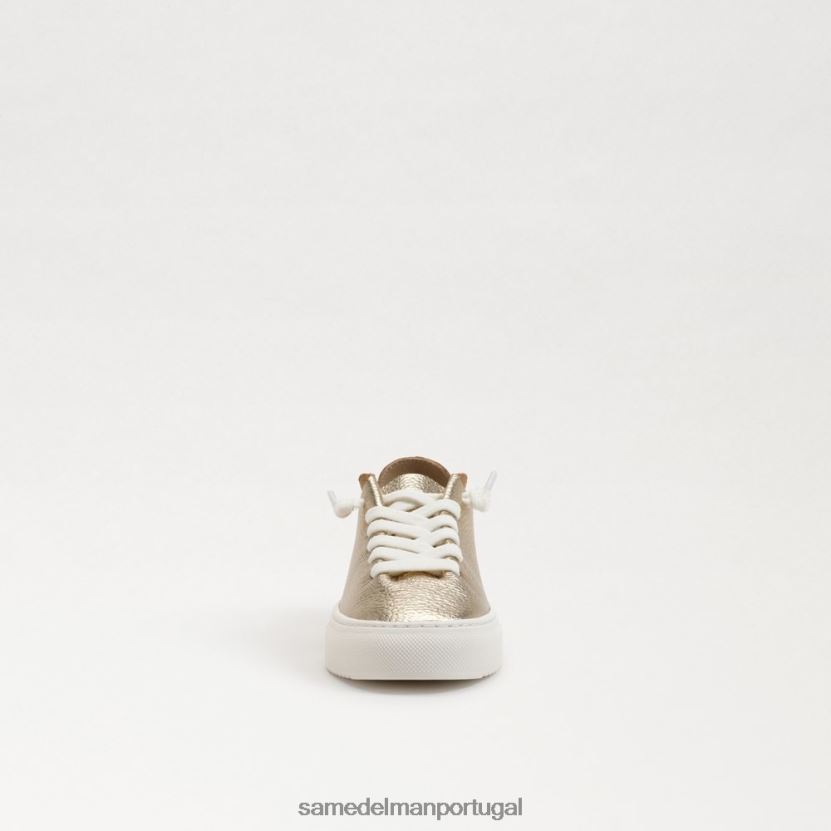 Sam Edelman folha de ouro crianças tênis com cadarço de papoula calçados X8JV0P925