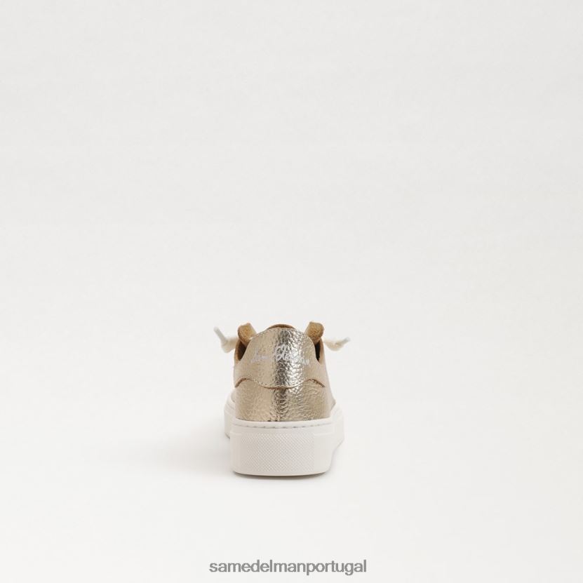 Sam Edelman folha de ouro crianças tênis com cadarço de papoula calçados X8JV0P925