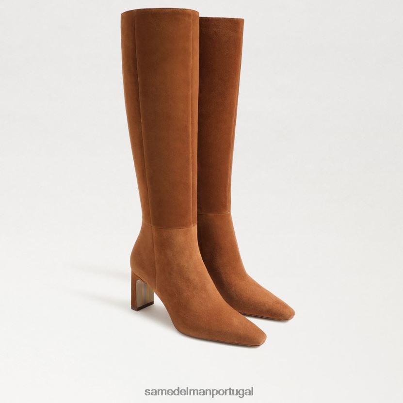 Sam Edelman fronteira marrom mulheres bota cano alto sylvia calçados X8JV0P748