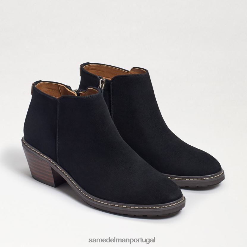 Sam Edelman Camurça preta mulheres botinha pryce calçados X8JV0P376