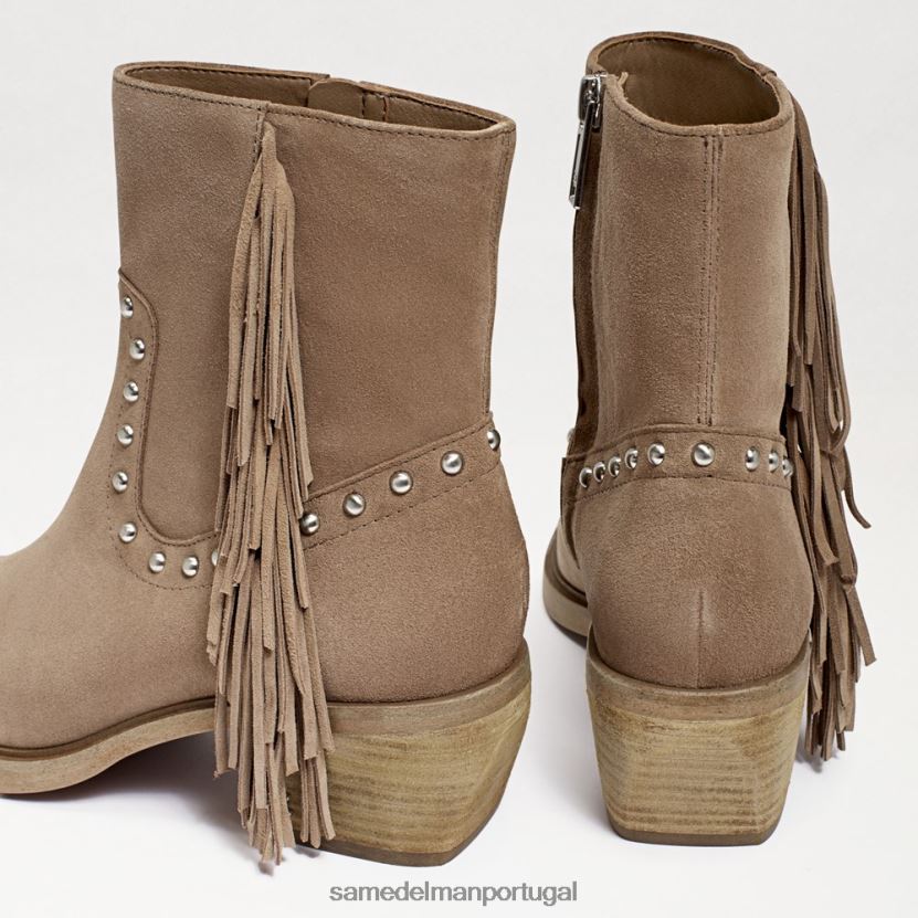 Sam Edelman camurça de cedro mulheres botinha bernie com franja calçados X8JV0P732