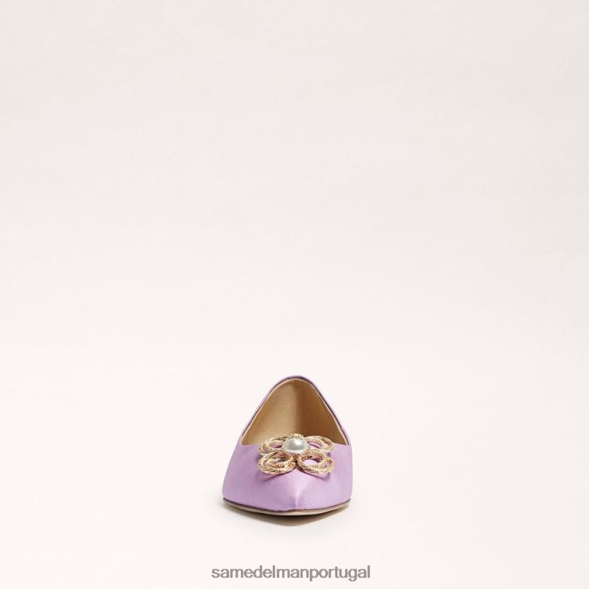 Sam Edelman lilachaze mulheres Wanda Tour Dedo Apontado Flat calçados X8JV0P272