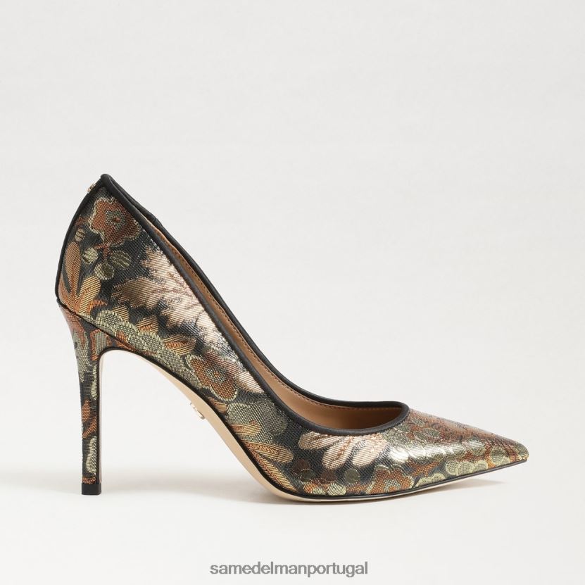 Sam Edelman bronze mulheres salto bico fino avelã calçados X8JV0P138