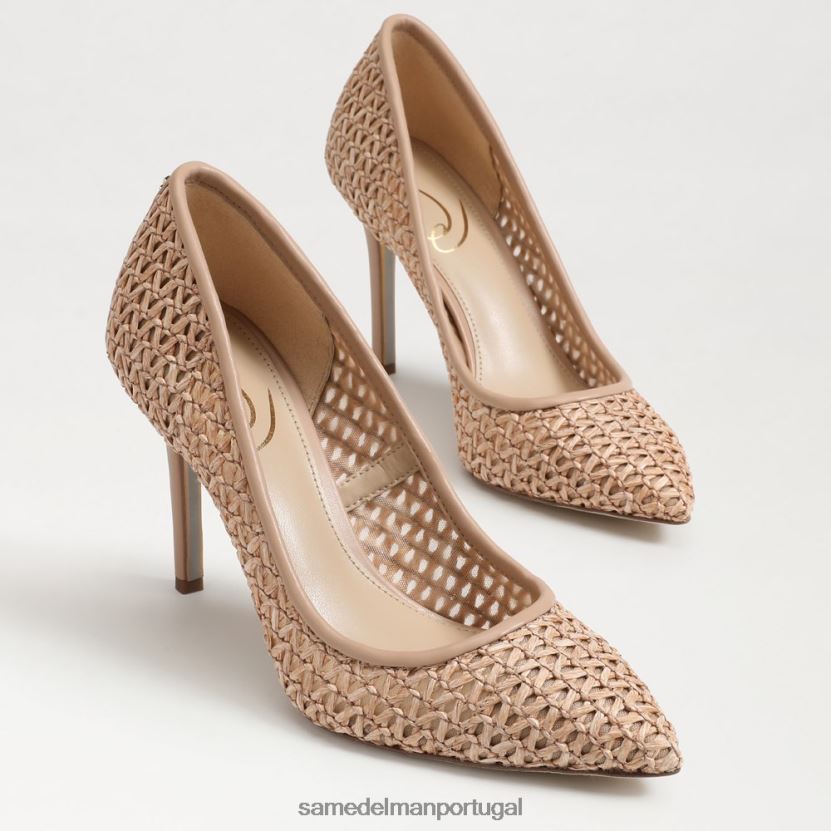 Sam Edelman bronzeado quente mulheres salto bico fino avelã calçados X8JV0P140