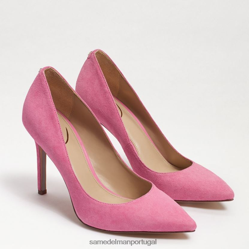 Sam Edelman camurça rosa confete mulheres salto bico fino avelã calçados X8JV0P167
