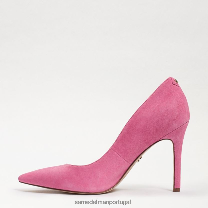 Sam Edelman camurça rosa confete mulheres salto bico fino avelã calçados X8JV0P167