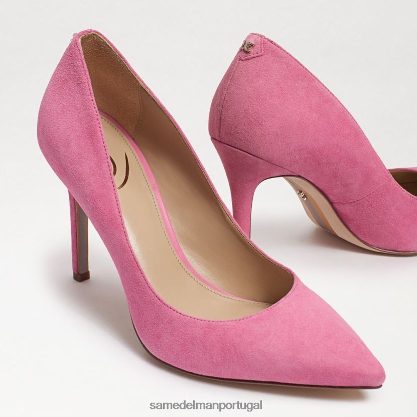 Sam Edelman camurça rosa confete mulheres salto bico fino avelã calçados X8JV0P167