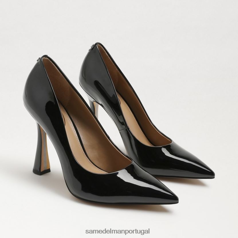 Sam Edelman patente preta mulheres sapato bico fino antonia calçados X8JV0P838