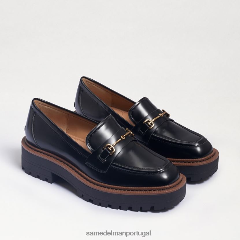 Sam Edelman caixa preta brilhante mulheres mocassim laurs lug calçados X8JV0P428