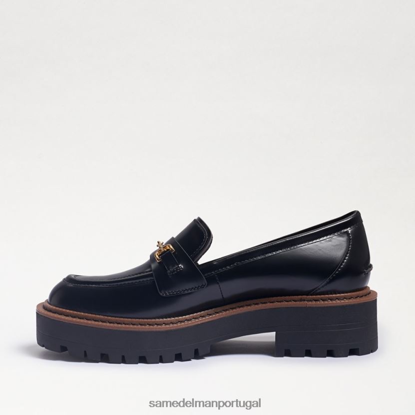 Sam Edelman caixa preta brilhante mulheres mocassim laurs lug calçados X8JV0P428