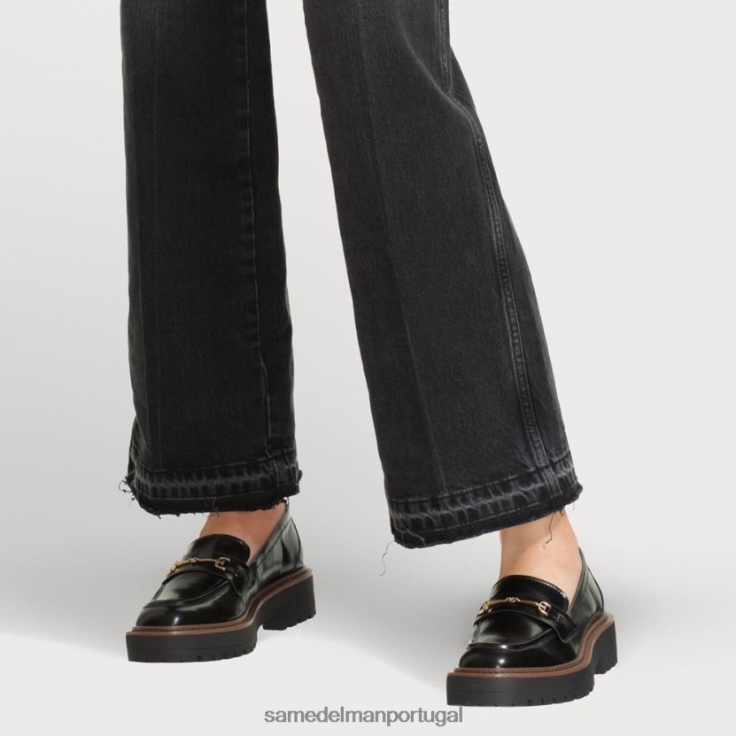 Sam Edelman caixa preta brilhante mulheres mocassim laurs lug calçados X8JV0P428