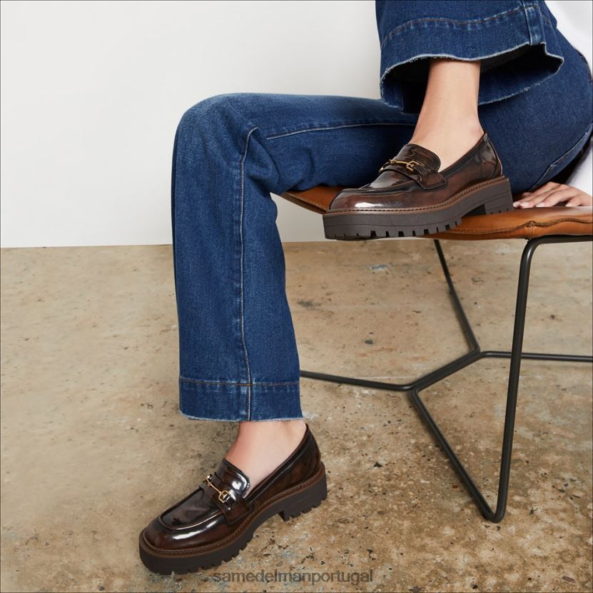 Sam Edelman castanha mulheres mocassim laurs lug calçados X8JV0P426
