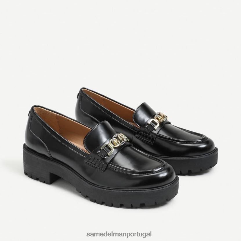 Sam Edelman patente preta mulheres mocassim teagan com solado calçados X8JV0P395