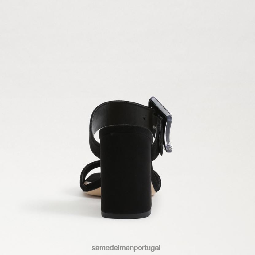 Sam Edelman Camurça preta mulheres mule salto dalton calçados X8JV0P565