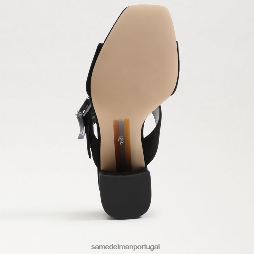 Sam Edelman Camurça preta mulheres mule salto dalton calçados X8JV0P565