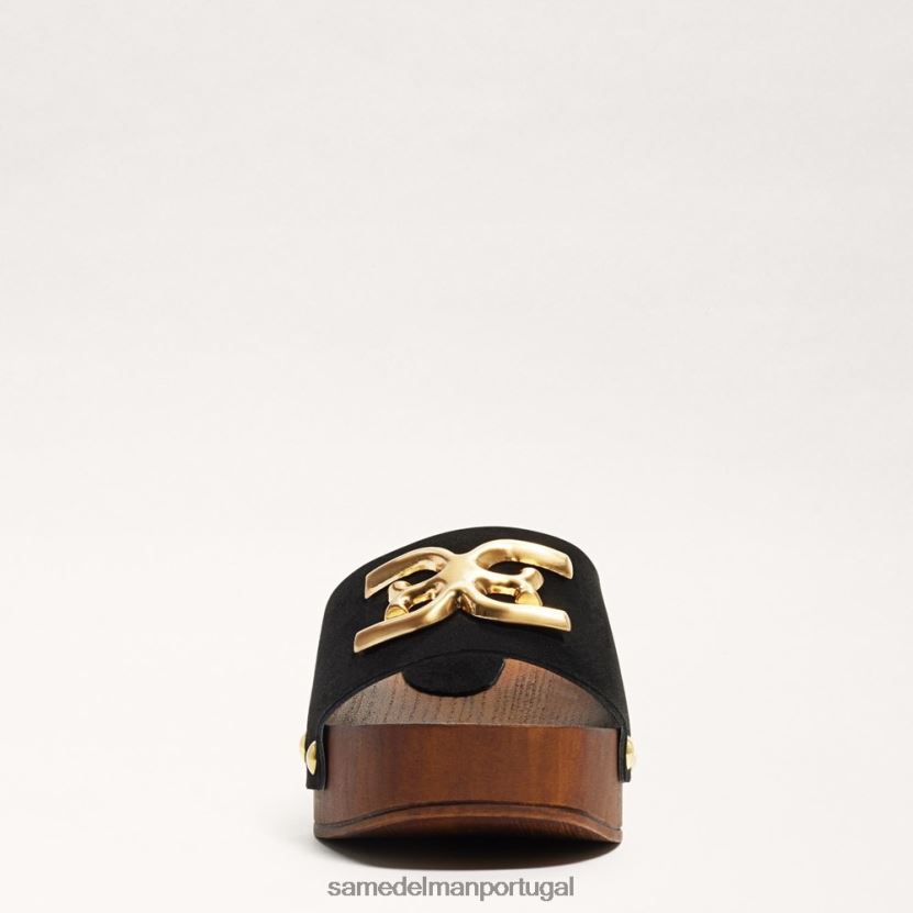 Sam Edelman Camurça preta mulheres sandália mule francina calçados X8JV0P520