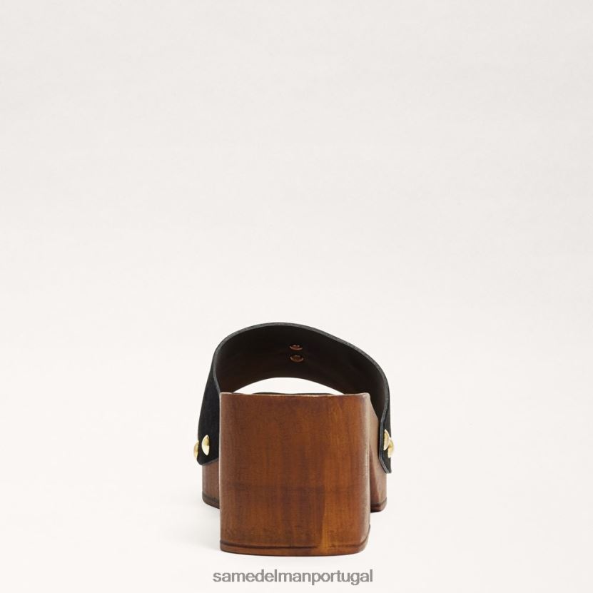 Sam Edelman Camurça preta mulheres sandália mule francina calçados X8JV0P520