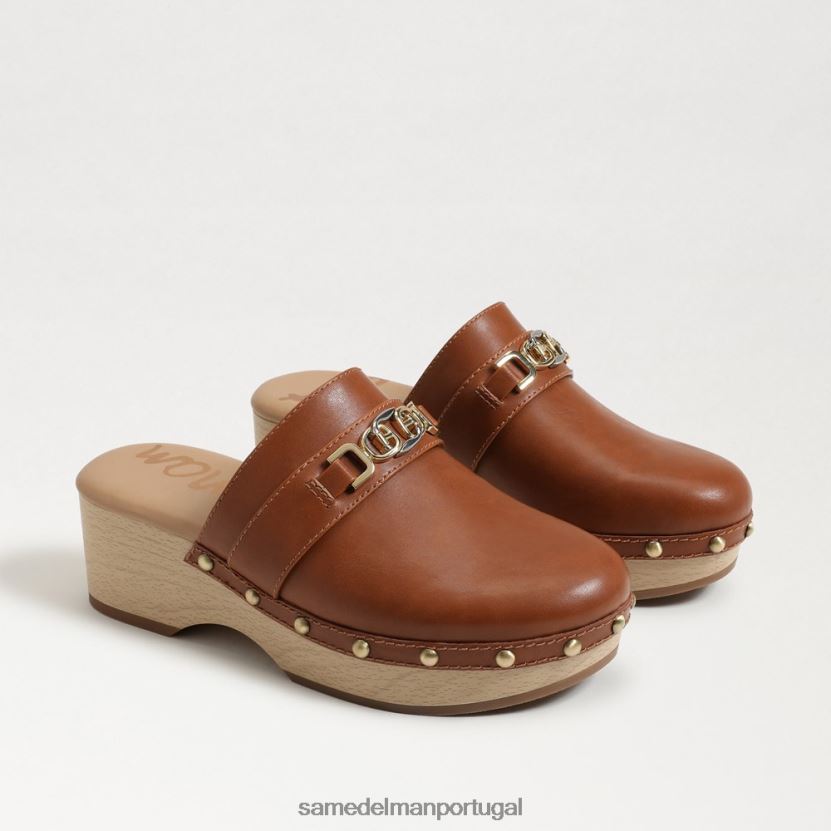 Sam Edelman cuio marrom mulheres tamanco Kaye calçados X8JV0P443