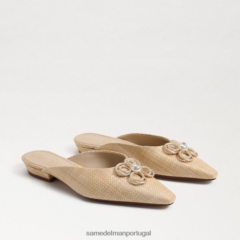 Sam Edelman faia branqueada mulheres jayden apontou dedo do pé plano calçados X8JV0P723