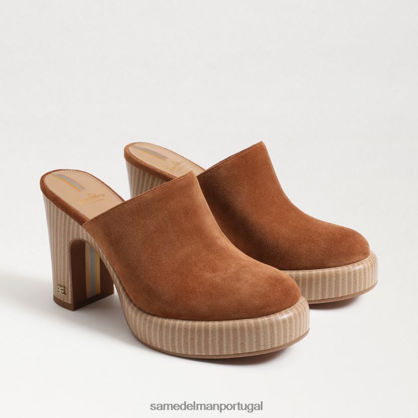 Sam Edelman fronteira marrom mulheres mule com salto shiloh calçados X8JV0P717