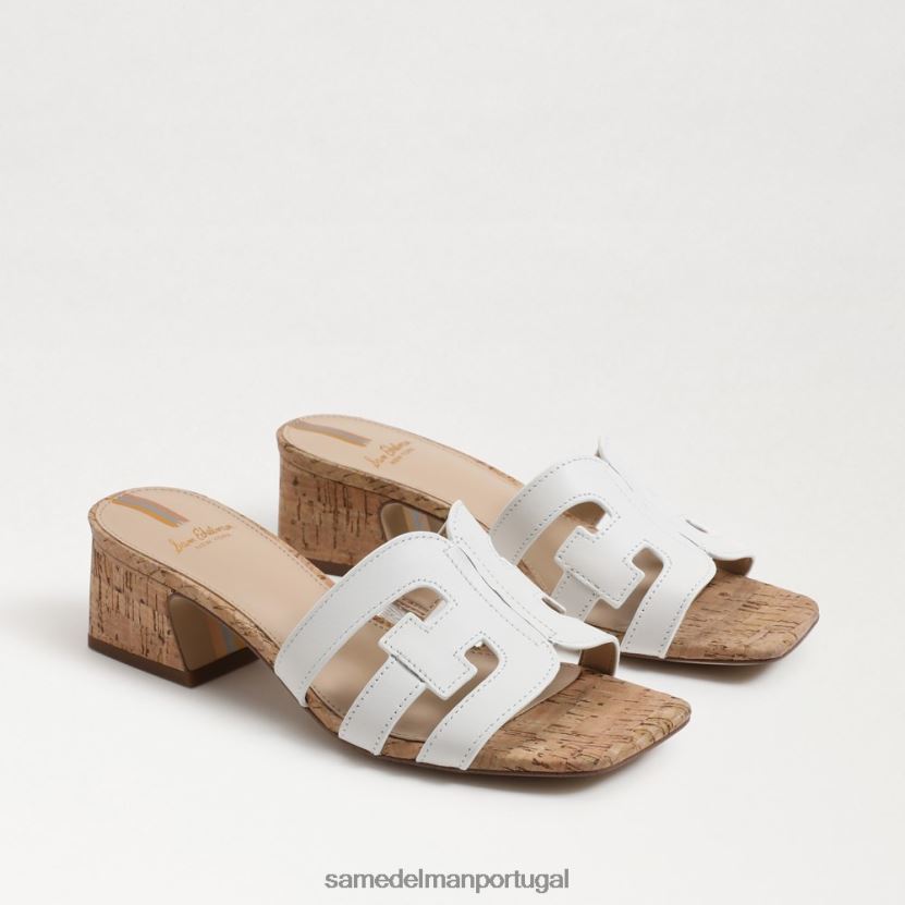 Sam Edelman Branco brilhante mulheres salto mule winlow calçados X8JV0P354