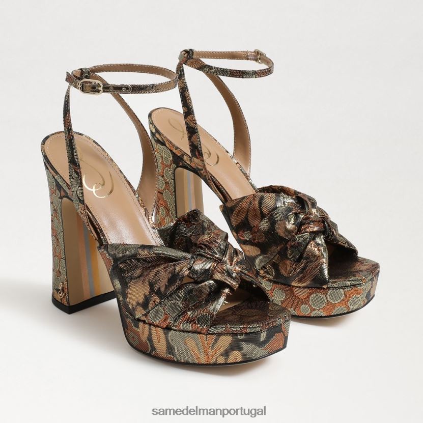 Sam Edelman bronze multi mulheres salto plataforma kristen calçados X8JV0P817