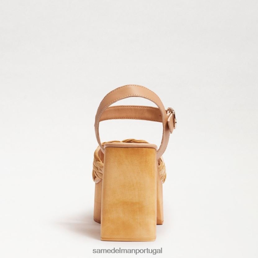 Sam Edelman bronzeado multi mulheres suzannah salto bloco plataforma calçados X8JV0P566