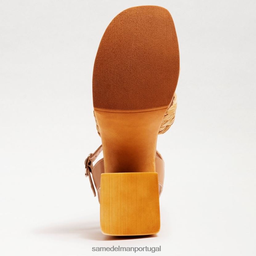 Sam Edelman bronzeado multi mulheres suzannah salto bloco plataforma calçados X8JV0P566