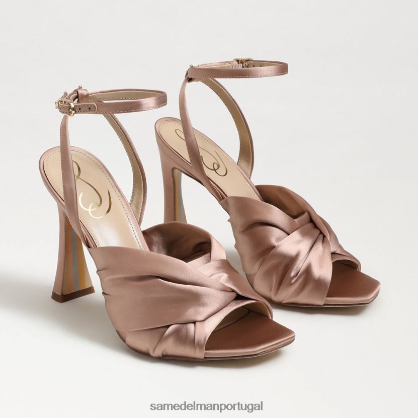 Sam Edelman cetim praliné mulheres salto com tiras lavanda calçados X8JV0P948