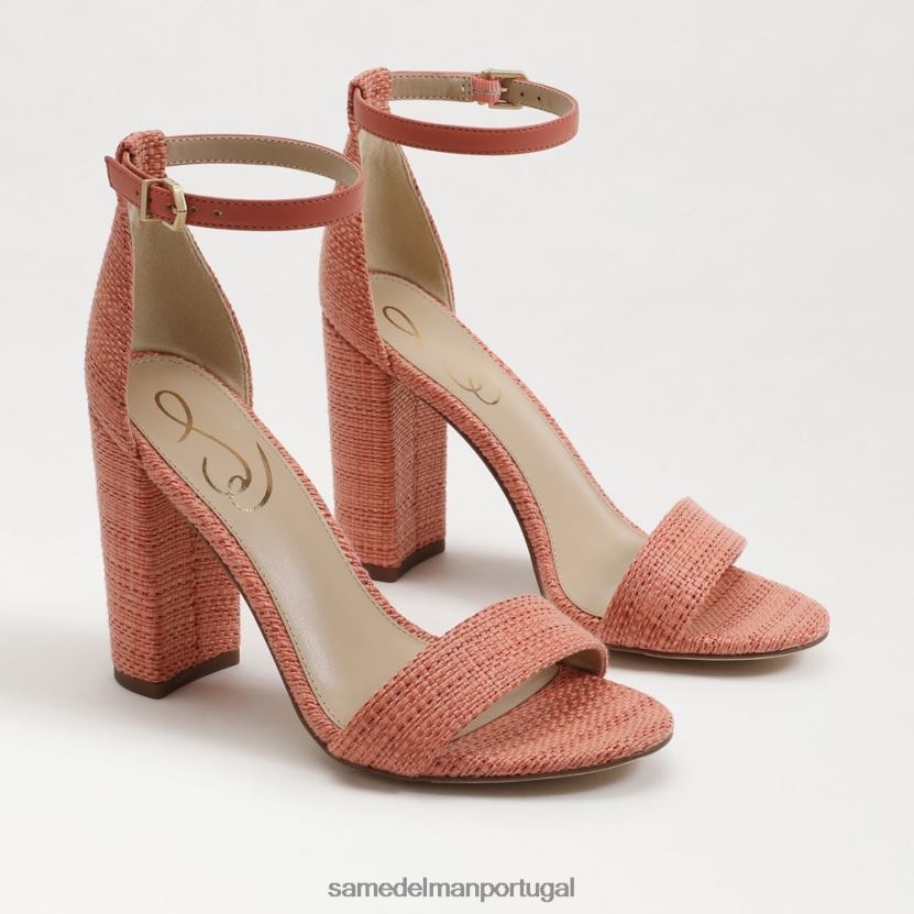 Sam Edelman estuque rosa mulheres sandália yaro com salto bloco calçados X8JV0P323
