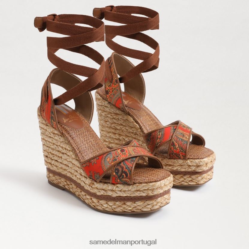 Sam Edelman papoula laranja mulheres sandália espadrille vaughn calçados X8JV0P243