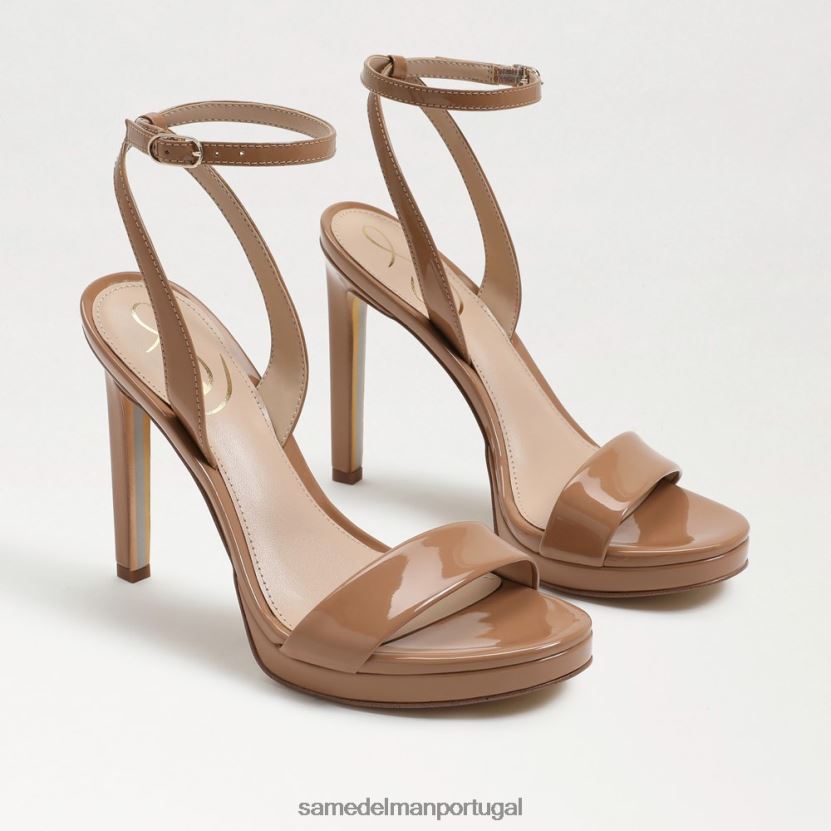 Sam Edelman patente de blush rosa mulheres salto com tira no tornozelo jade calçados X8JV0P390