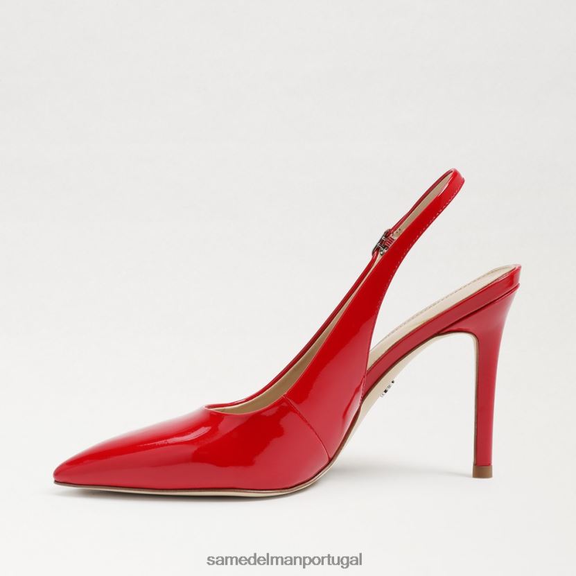Sam Edelman patente vermelho rubi mulheres bomba slingback avelã calçados X8JV0P664