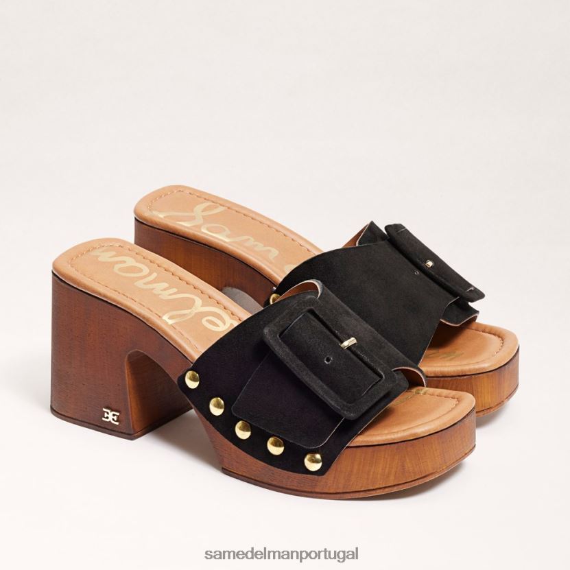 Sam Edelman Camurça preta mulheres sandália plataforma marcia calçados X8JV0P60