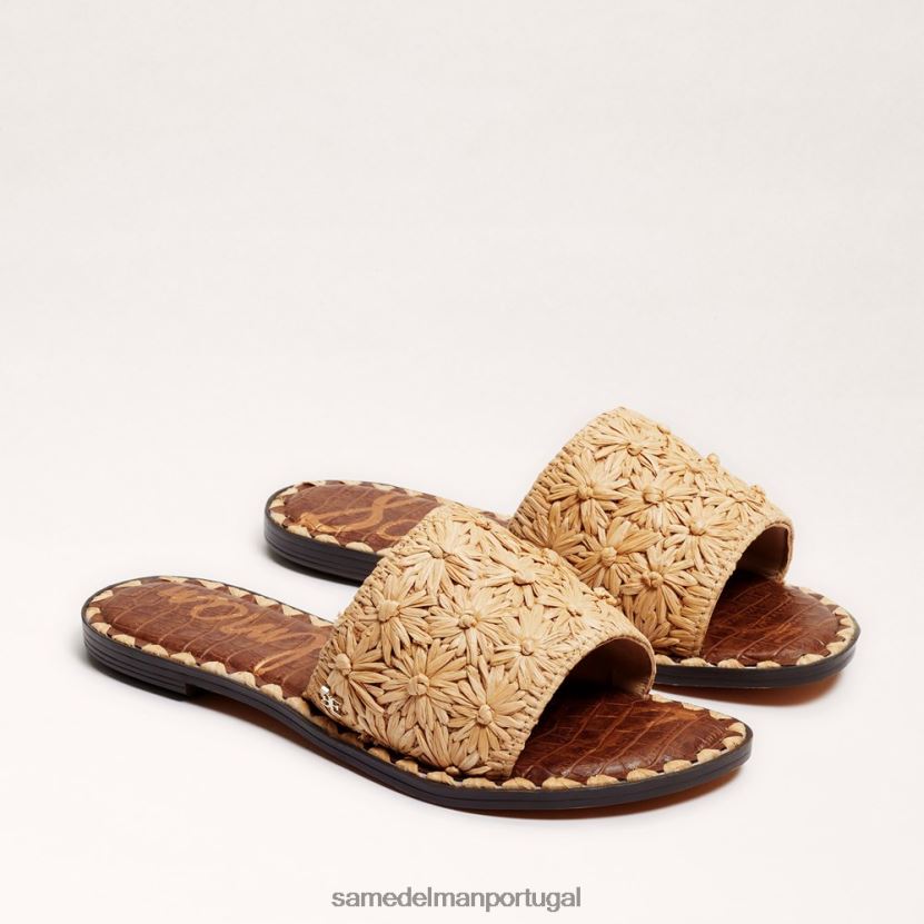 Sam Edelman Madeira de faia mulheres sandália slide giovanna ráfia calçados X8JV0P69