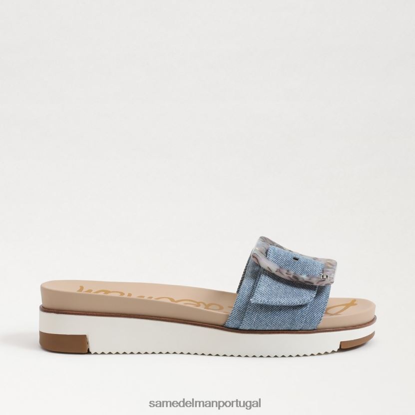 Sam Edelman azul montrose mulheres sandália slide ariane calçados X8JV0P180
