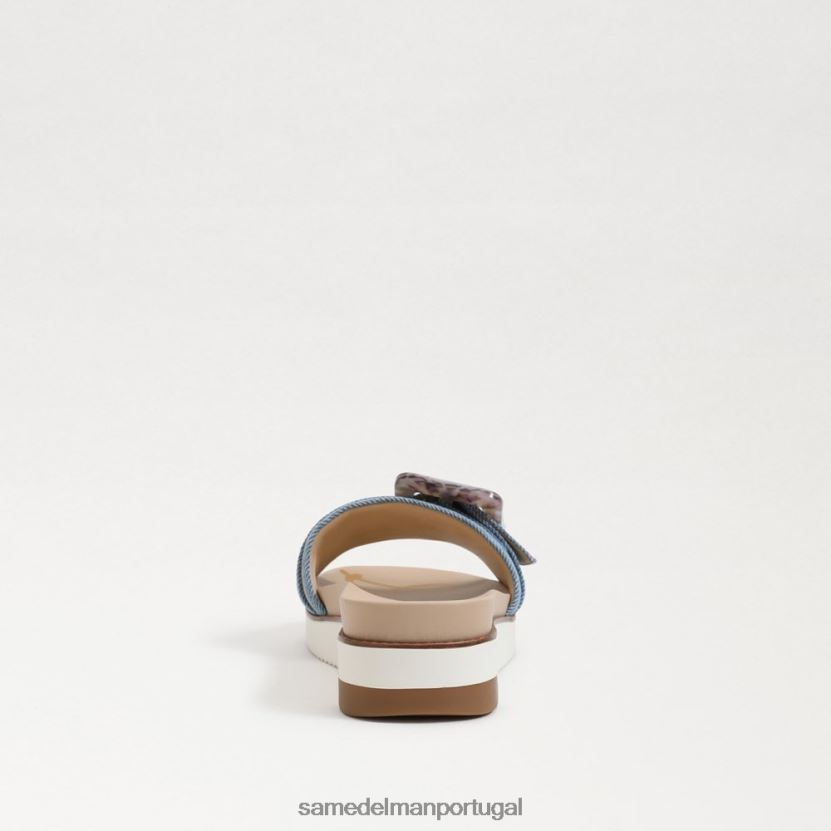 Sam Edelman azul montrose mulheres sandália slide ariane calçados X8JV0P180